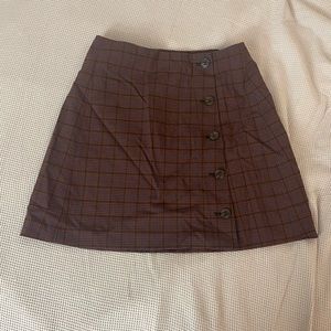 Lined mini skirt with buttons Sunday best